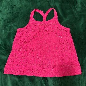 Justice girl’s tank top, color pink, size 20